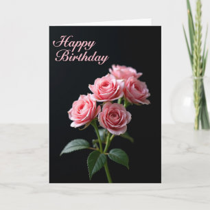 Elegante Rosen-Geburtstagskarte Karte