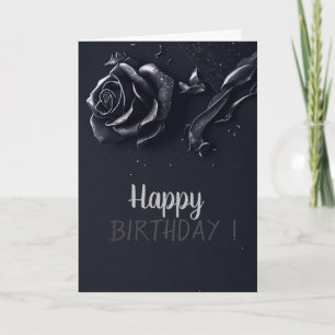 Elegante Rosen Gothic Geburtstag Karte