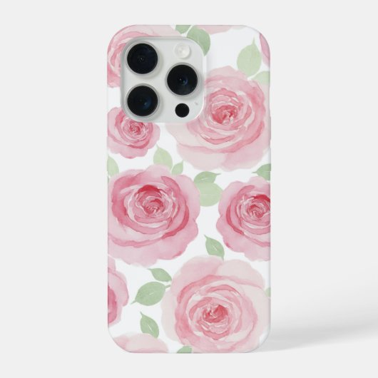 Elegante Rosen-Handyhülle in Rosa iPhone Hülle (Rückseite)