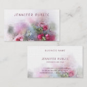 Elegante Rosen in der Watercolor-u. Visitenkarte (Vorne/Hinten)