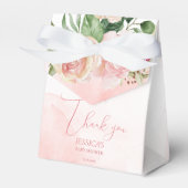 Elegante Rosen in Rosa, ein Mädchen, das duscht Geschenkschachtel (Vorderseite)