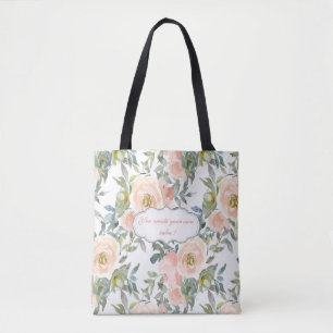 Elegante Rosen, Motivierende Nachricht Tasche