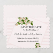 Elegante Rosen Rosen Rosa Save the Date Rosa Rosa (Vorne/Hinten)