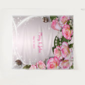 Elegante Rosen und Perlen bei Hochzeiten Wandteppich (Vorderseite (Horizontal))