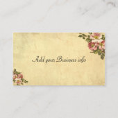 Elegante Rosen, Vintage Visitenkarte (Rückseite)