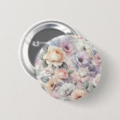 Elegante Rosenblüten Button (Vorne & Hinten)