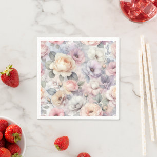Elegante Rosenblüten Serviette