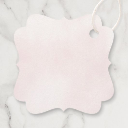 Elegante Rosenblütenhochzeit Geschenkanhänger (Rückseite)