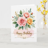 Elegante Rosenbouquet-Karte Karte (Gelbe Blume)