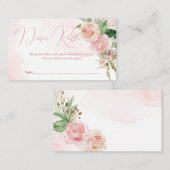 Elegante Rosendusche Babydusche Windelpreispreisze Begleitkarte (Vorne/Hinten)