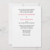 Elegante Rosenfarben Liebe Rosa Weiß Einladung (Vorderseite)