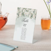 Elegante Rosengrün und Hochzeit Gold Sockelschild (In SItu)