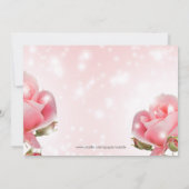 Elegante Rosenhochzeit Einladung (Rückseite)