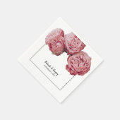 Elegante Rosenhochzeit Serviette (Ecke)