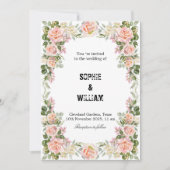 🌸 elegante Rosenhochzeit: Zeitlose Romantik Einladung (Vorderseite)