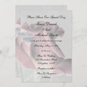 Elegante Rosenknospe Floral Wedding Einladung (Vorne/Hinten)