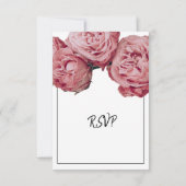 Elegante Rosenmahlzeiten für RSVP-Karten RSVP Karte (Rückseite)