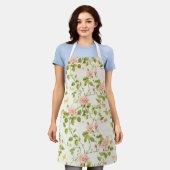 Elegante Rosenrebenblüte Schürze (Getragen)