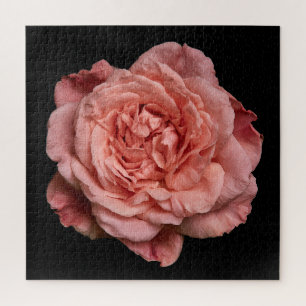 Elegante Rosensammlung auf Schwarz Puzzle