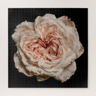 Elegante Rosensammlung auf Schwarz Puzzle