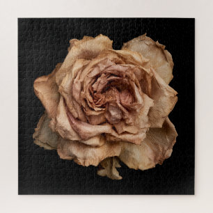 Elegante Rosensammlung auf Schwarz Puzzle