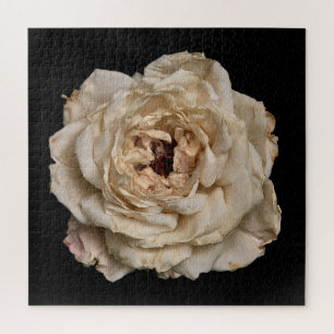 Elegante Rosensammlung auf Schwarz Puzzle