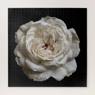 Elegante Rosensammlung auf Schwarz Puzzle