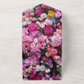 Elegante Rosenstrahlen Blume Sommerblumenhochzeit All In One Einladung (Außenbereich)