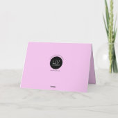 Elegante Rosenstreifen braun/ Gold + Lächeln Rosa Karte (Rückseite)