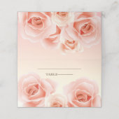 Elegante Rosentische Platzkarten (Außenseite Aufgefaltet)