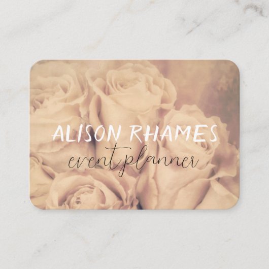 elegante Rosenvarietät oder individuelle Anpassung Visitenkarte (Vorderseite)