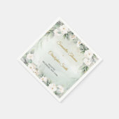 Elegante Roses Grüne Weinroute Mendrisiotto Serviette (Ecke)