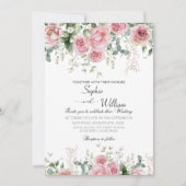 Elegante Roses Wedding Party Einladung (Vorderseite)