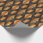 Elegante Rost-Kupfer-Grafik: raffinierte Einfachhe Geschenkpapier (Ecke)