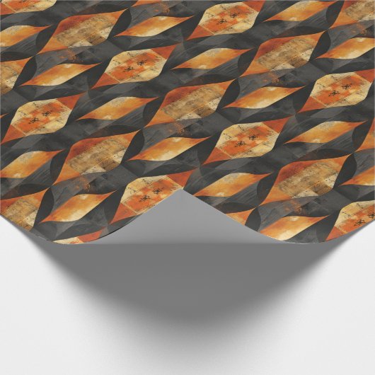 Elegante Rost-Kupfer-Grafik: raffinierte Einfachhe Geschenkpapier (Ecke)