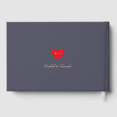 Elegante Rost Lila Rose Gold Hochzeiten Jubiläum Gästebuch (Rückseite)