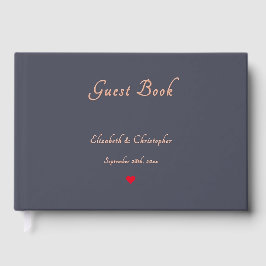 Elegante Rost Lila Rose Gold Hochzeiten Jubiläum Gästebuch