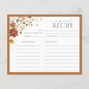 Elegante Rost Orange Brautparty Rezept Karte