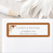 Elegante Rost Orange Brautparty Rücksendeadresse (Insitu)