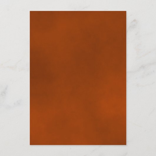 Elegante Rost Orange Romantische Rose Hochzeitssti Begleitkarte (Rückseite)