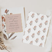 Elegante Rostflora Goldene Foil Einladung