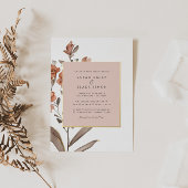 Elegante Rostflora Goldene Foil Einladung