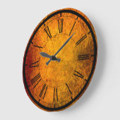 Elegante Rosttextur-Wanduhr Große Wanduhr (Winkel)