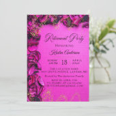 Elegante Rosy-Party Einladung (Stehend Vorderseite)