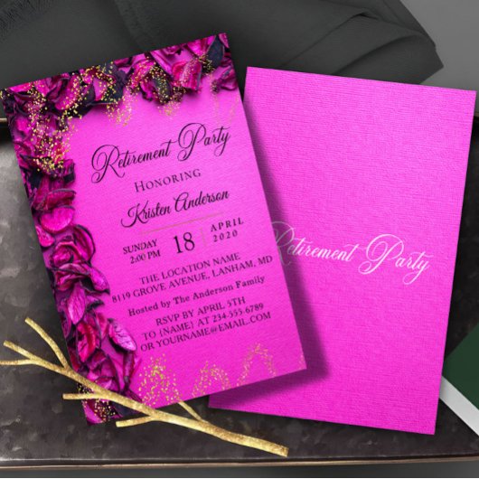 Elegante Rosy-Party Einladung