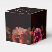 Elegante Rot Blumen Hochzeit gotisch romantisch Geschenkschachtel (Vorderseite)