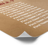 Elegante Rot-Englisch-Rose, Masquerade Quinceañera Poster (Ecke)