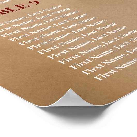 Elegante Rot-Englisch-Rose, Masquerade Quinceañera Poster (Ecke)