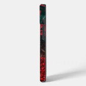 Elegante Rot-Glitzer-Blume kaufen iPhone 14 Hüllen (Rückseite / Links)