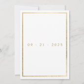 Elegante Rot-Gold-Grüne Pfingsten Blumenhochzeit Einladung (Rückseite)